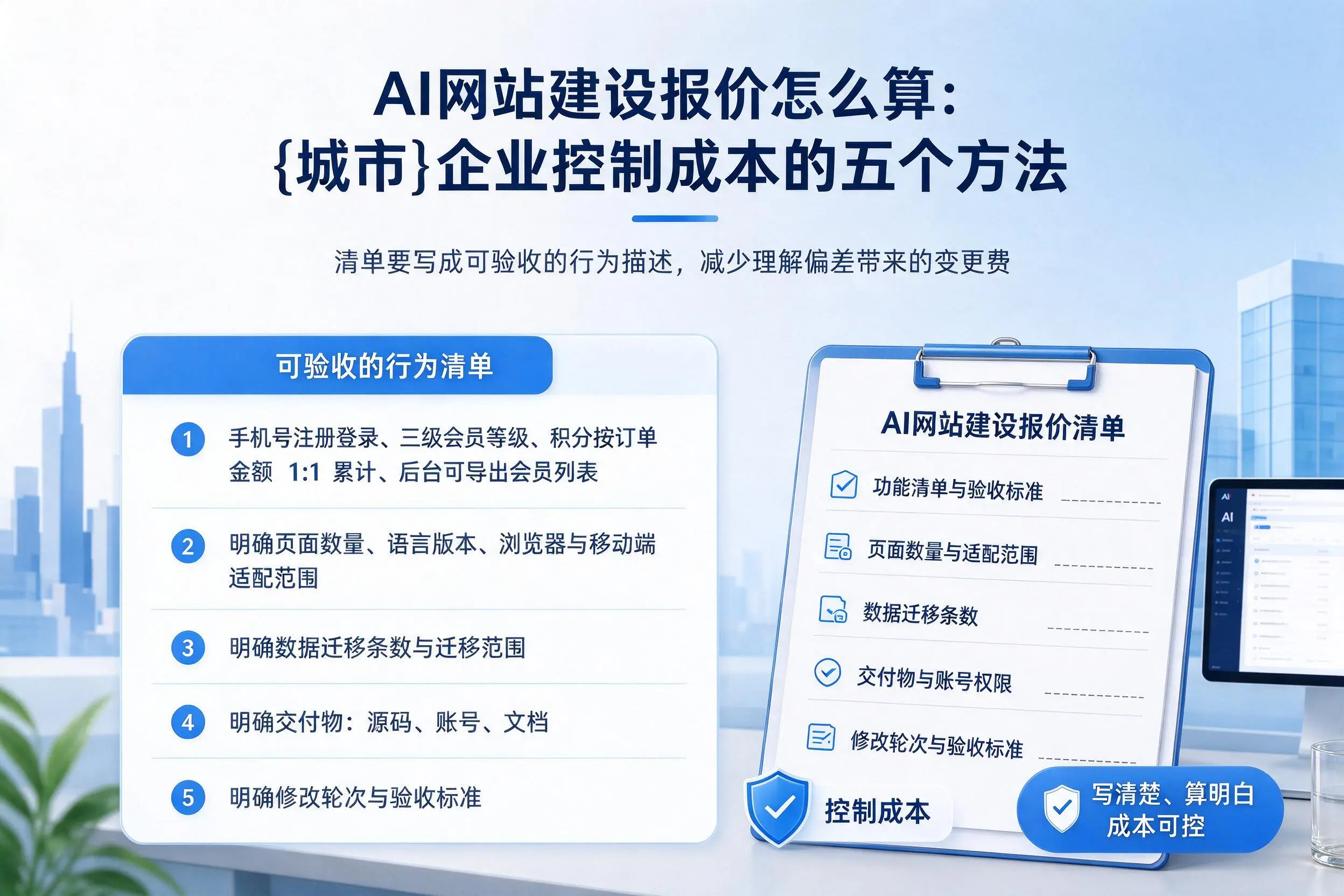 AI网站建设报价怎么算：上海企业控制成本的五个方法